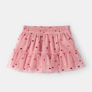 Carter’s Pink Heart Patterned Tulle Skirt, 12M